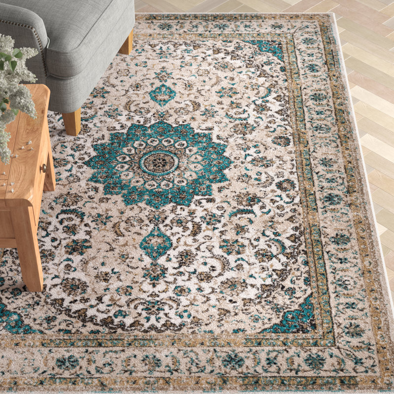 Well Woven Teppich Luxbury in Beige/Gold & Bewertungen | Wayfair.de